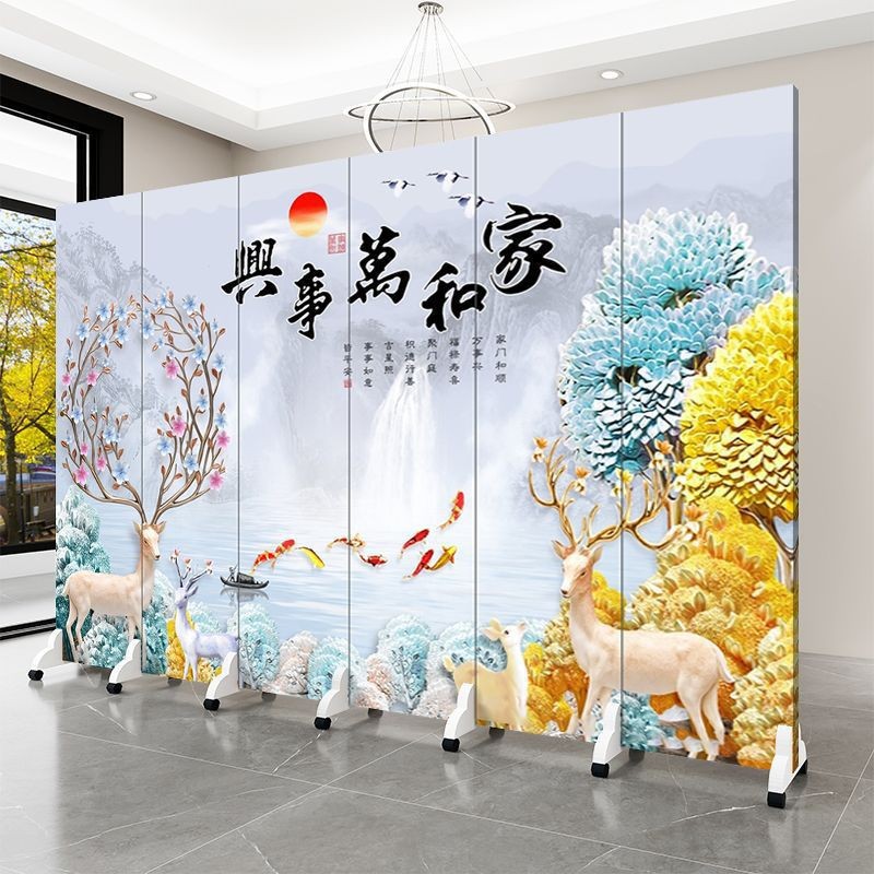 Chinese Style Screen Partition Living Room Entrance Rental Room Tea Shop Hotel Foldable Mobile Health Museum Screen