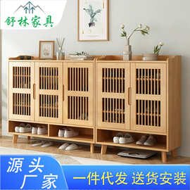 北欧实木鞋柜 家用门口入户玄关柜 小户型阳台收纳家用经济型鞋架