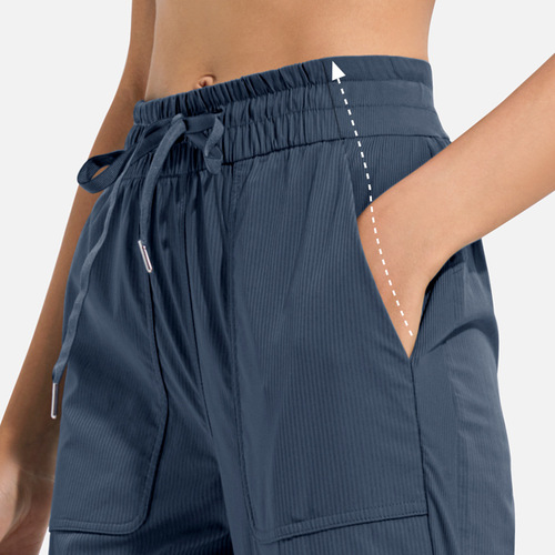 Loose casual sports pants for women, drawstring legs and small feet, slim running dance yoga pants, breathable trousers, fitness clothes