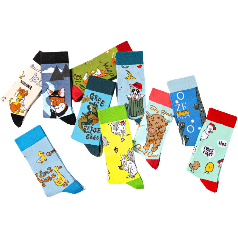 65g Weight Socks Classification Socks Lingerie Type Cotton (more than 50%) Fabric Type A Pair Quantity Casual, Daily Occasion Animal, Color Block Pattern All Seasons Season Unisex Gender Cute Style A Pair Cute Unisex Animal Color Block Cotton (more Than 50%) Crew Socks 7