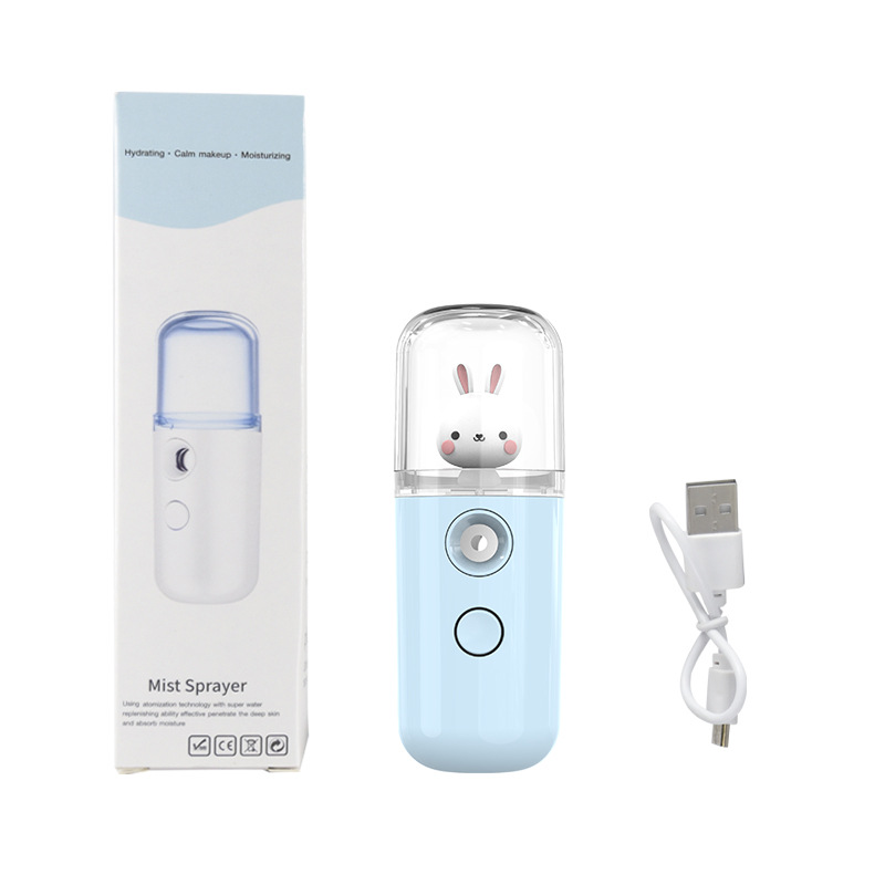 Nano Pulverizador de Bolas Pequeñas, Dispositivo Hidratante Portátil, Humidificador, Vaporizador Facial de Mano, Agua Desinfectante con Ácido Hipocloroso image 39