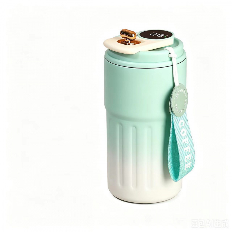 Taza de café verde gradiente 450ml