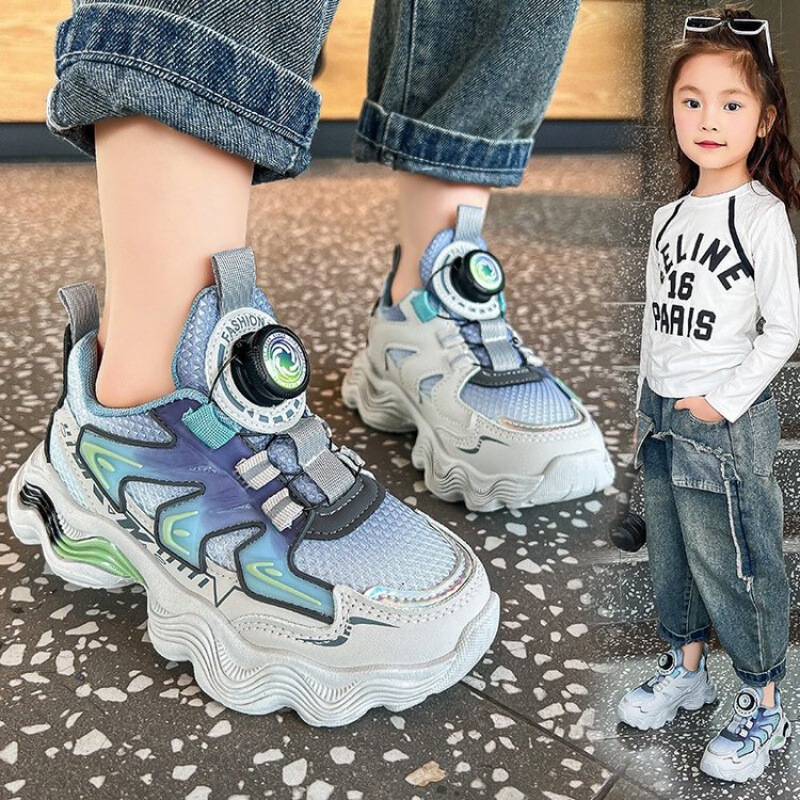 2024秋子供スニーカー男の子通気性ランニングシューズ女の子ソフト底カジュアルシューズ学生滑り止めツイストシューズ|undefined