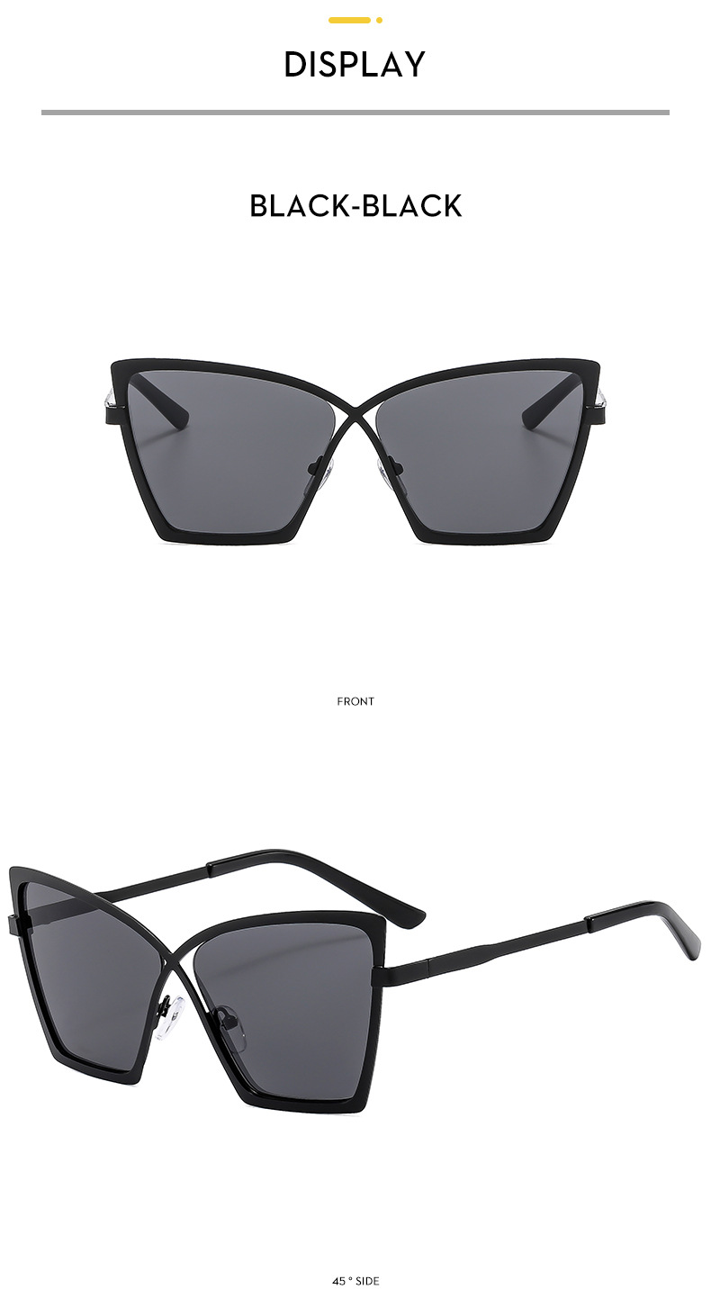 Streetwear Solid Color Ac UV400 Protection cat viene Eye Full Frame Women's Sunglasses display picture 11