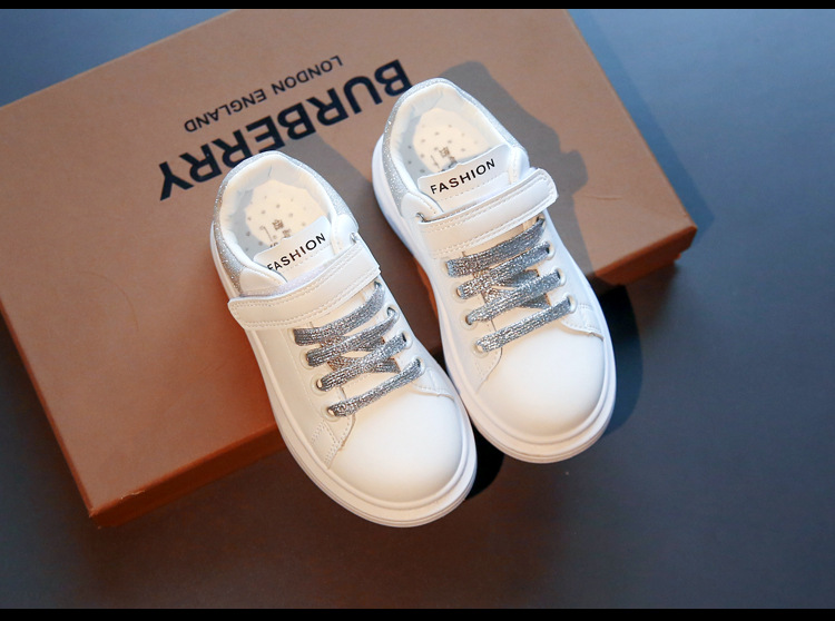 Autumn White Shoes New Fashion All-match Boy Casual Shoes Breathable Children's Board Shoes display picture 9