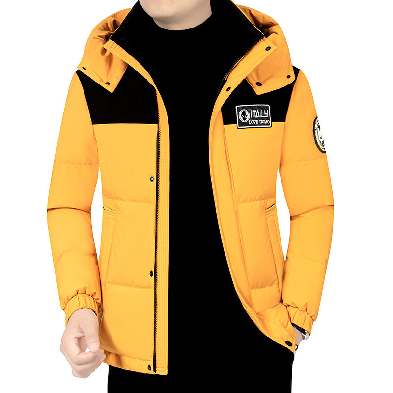 2024 Winter down Jacket Men's Charge Outdoor Thickened Hooded White Duck down Men's Warm One Piece Dropshipping