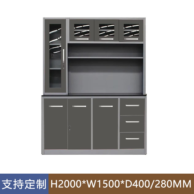 Amazon Hot Sale Metal Cabinet Kitchen Comedor Hotel Salón Armario de almacenamiento armario de almacenamiento multifuncional