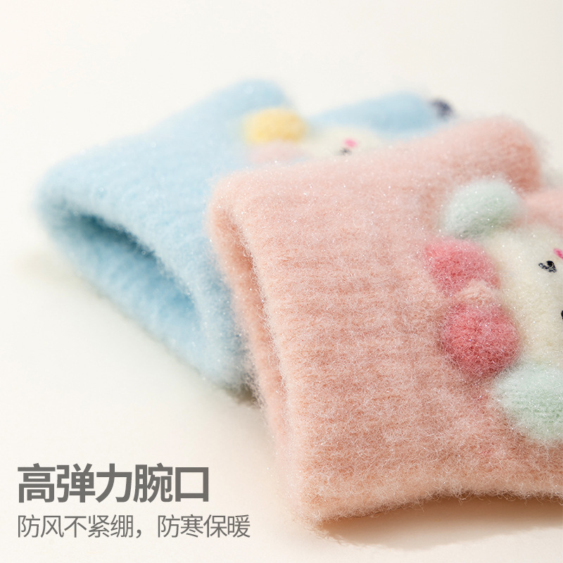 雪のショーの冬の子供の半分の指の手袋の0-3歳の赤ちゃんのニットの保温のかわいい漫画の子供の小さい手袋|undefined