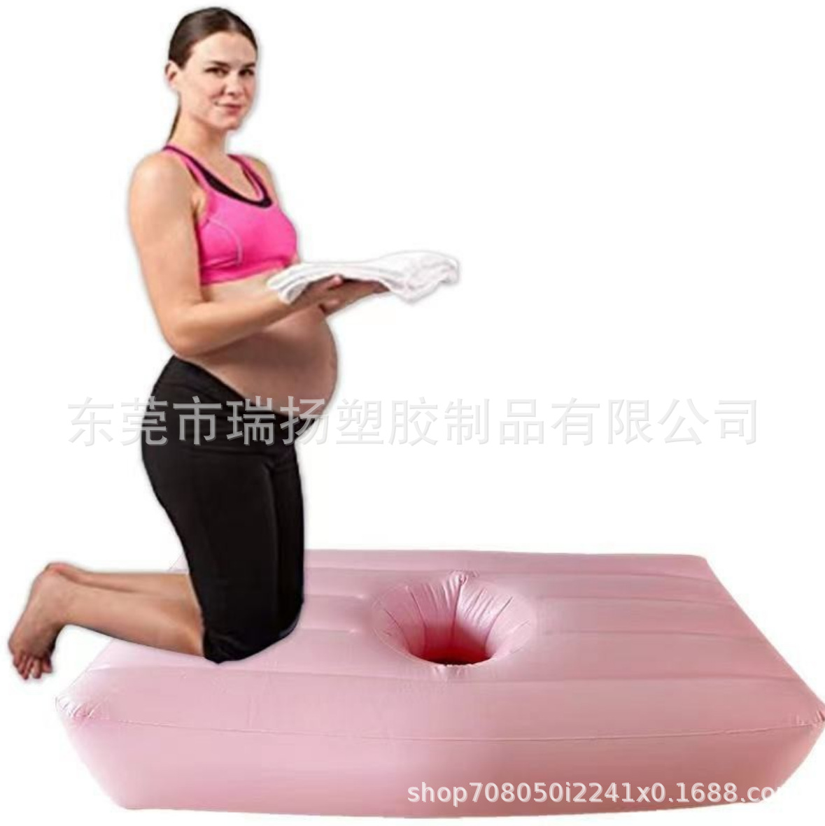 厂家直发BBL丰臀术后充气床垫孕妇月子家用带孔黑色PVC可折叠气垫