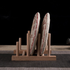 444Z批發2019新款普洱茶餅架實木茶餅展示架茶餅架子復古多格茶餅