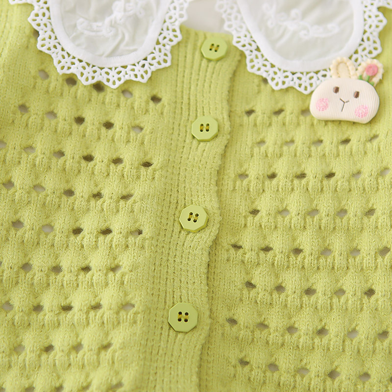 Ensemble trois pièces pour fille, pull à col brodé, gilet, printemps et automne, élégant et décontracté_voghion.com