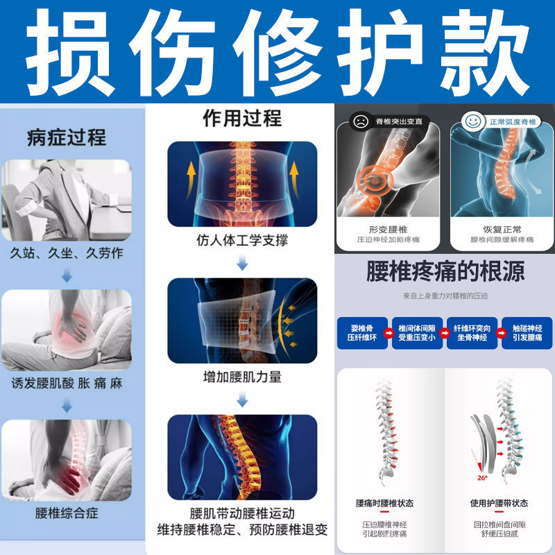 医用同级护腰带腰间盘突出腰椎腰带医用级腰部支撑腰托护腰专用腰|undefined