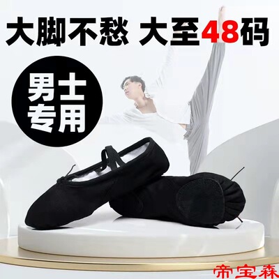 Large Dancing shoes man soft sole Practice shoes children adult Schoolboy Ballet Body level examination dance Catlike