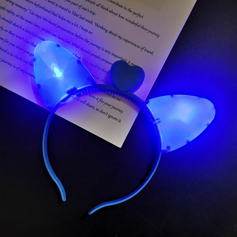 Barra de luz Concierto Estrella de cinco puntas Estrella brillante Diadema luminosa azul Barra de luz intermitente Accesorios de apoyo para la fiesta