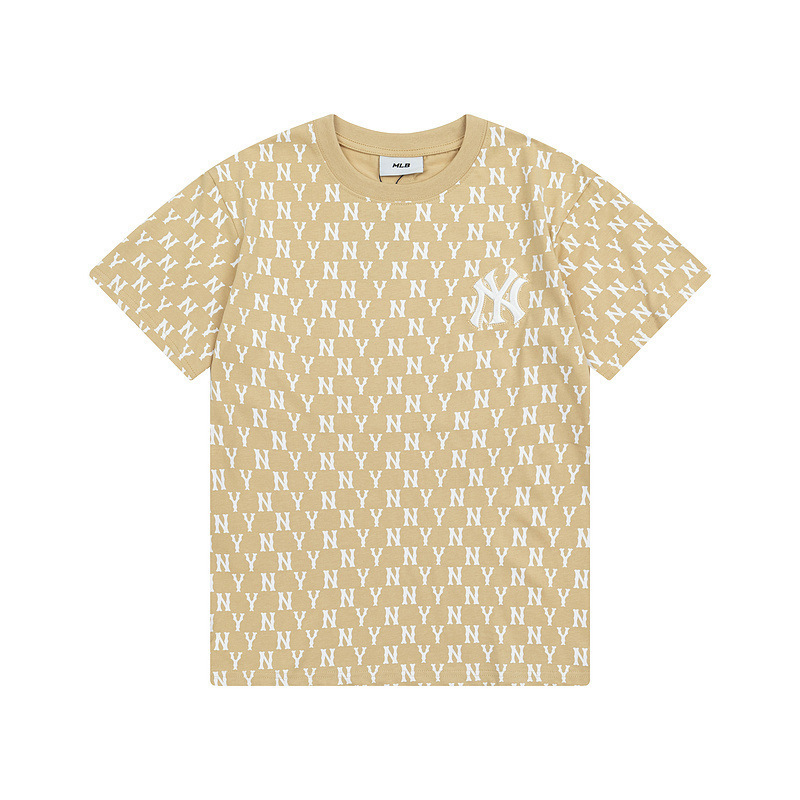 高バージョン MLB Tシャツ 夏新作 レトロ老眼 フルプリント NYレタープリント カジュアル 男女兼用 カップル 半袖|undefined