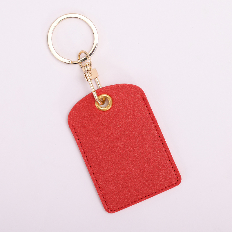 Porta Tarjetas de Acceso de PU con Llavero de Gota de Agua para Mujeres y Hombres en la Comunidad, Funda Protectora para Tarjeta de Autobús Estudiantil IC, Sensor de Elevador