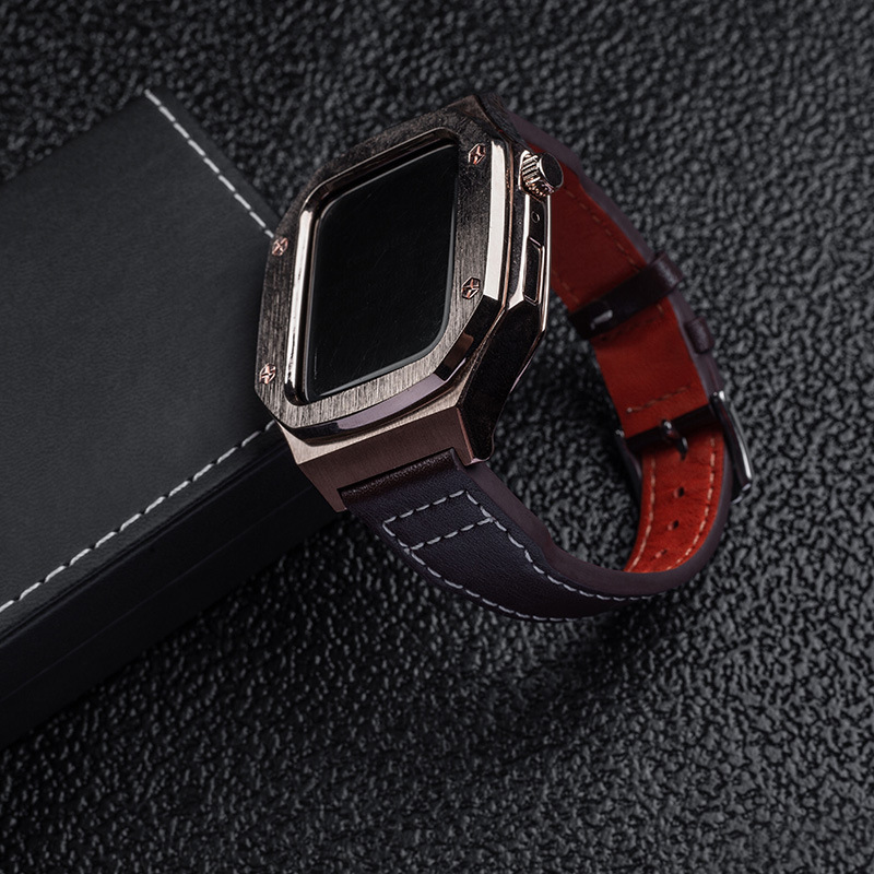 Suitable for Apple watch Strap Apple watch Metal Modified One Replaceable Protective Case Strap Cross Border