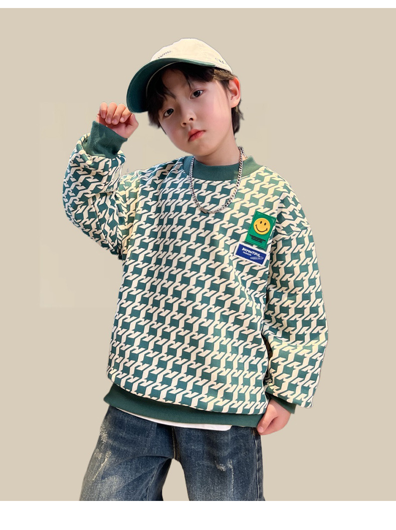 Jungen Pullover Sweatshirt Für Kinder Modischer Kapuzenpullover_voghion.com