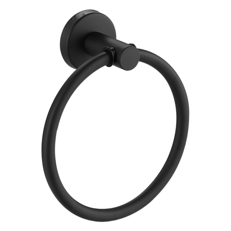 Stainless Steel Bathroom Towel Rack with No-Drill Hanging Ring, Bathroom Washcloth Hanging Ring, Oval Storage Rack, Exclusively for Cross-Border Sales