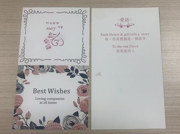 Tarjeta de felicitación; 7 * 7 * 3.5cm