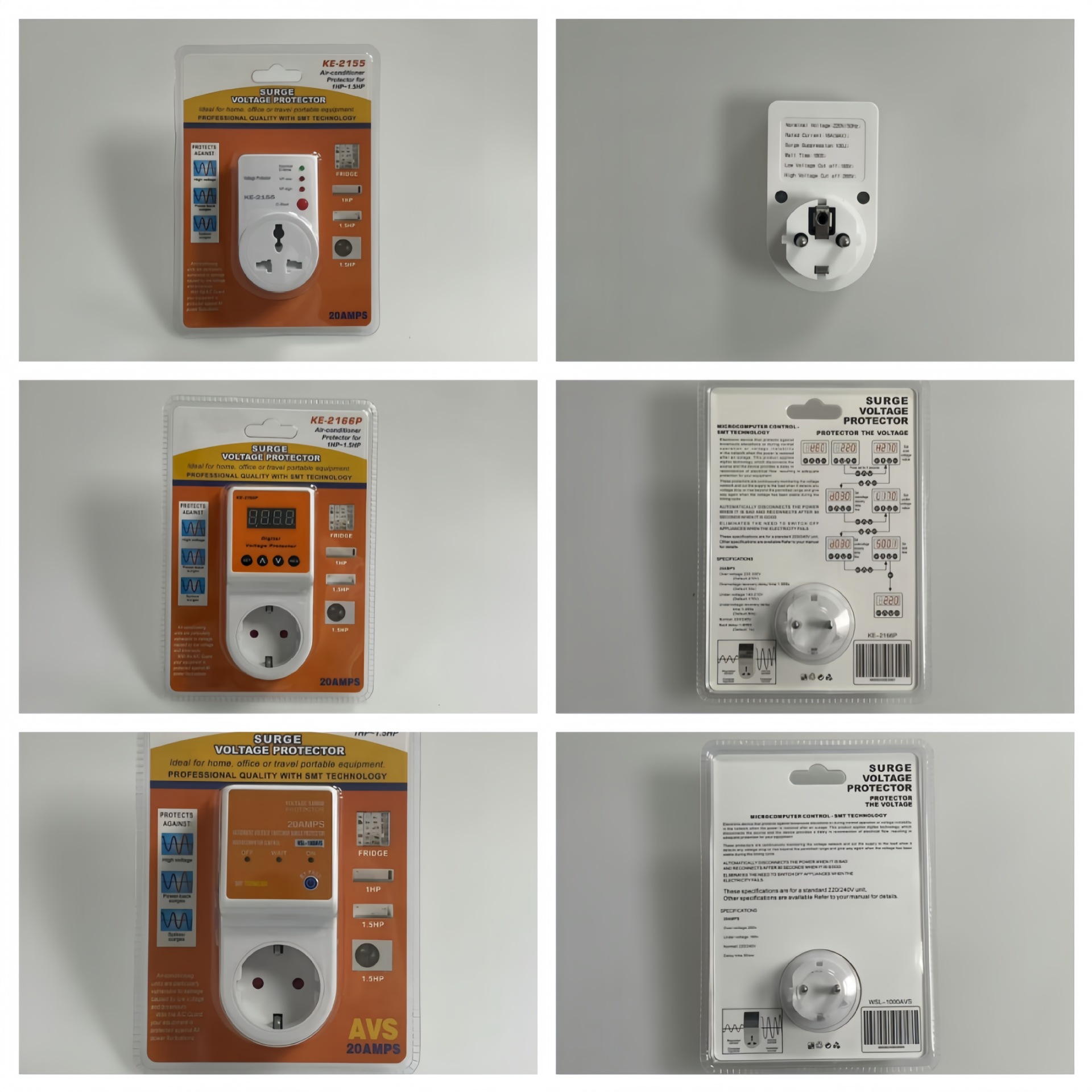 过压保护电子TV Guard欧式标准插头电压保护 欧式插头冰箱保护器