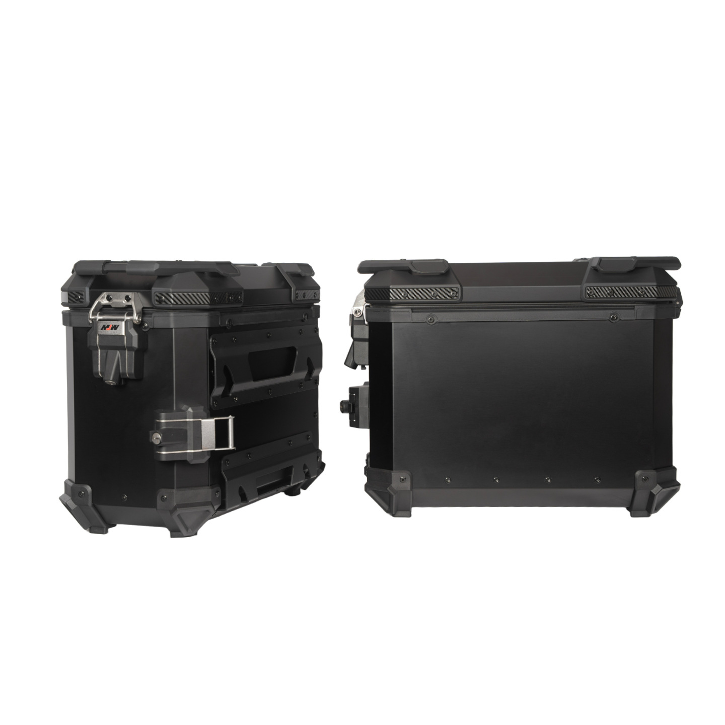 38Lbm Black Straight-Edge Aluminum Alloy Three-Box Motorcycle Tail Box Side Box Scooter Electric Vehicle Storage