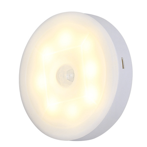 Intelligent induction human body night light wireless USB charging creative bedside bedroom cabinet aisle eye protection night light