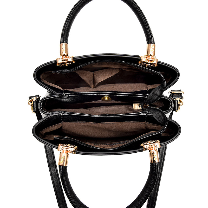 Bolso grande de las mujeres del fabricante nuevo bolso ocasional simple bolso de las mujeres de mediana edad bolso de la madre bolsa de mensajero del hombro del todo fósforo