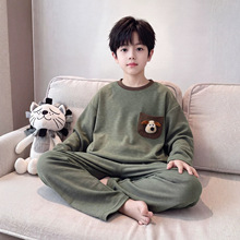 儿童装男童秋装睡衣2026新款大童春秋款男孩秋季宽松青少年家居服