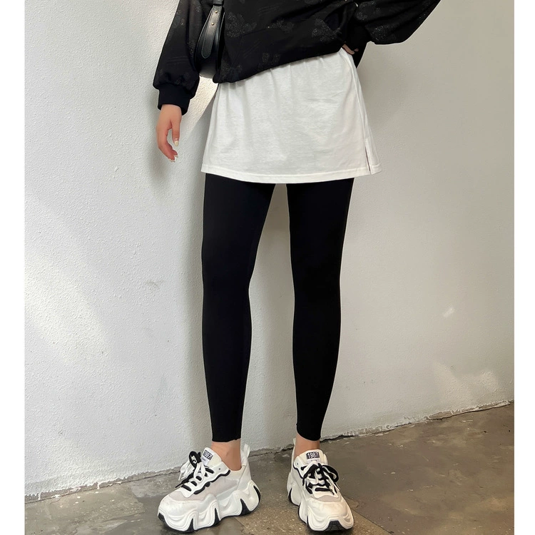 Тонкое шоу 2022 зима Новая женская одежда больших размеров, пухлая девушка, модная внутренняя одежда, перекрывающаяся штора с разрезом, свитер, нижний артефакт