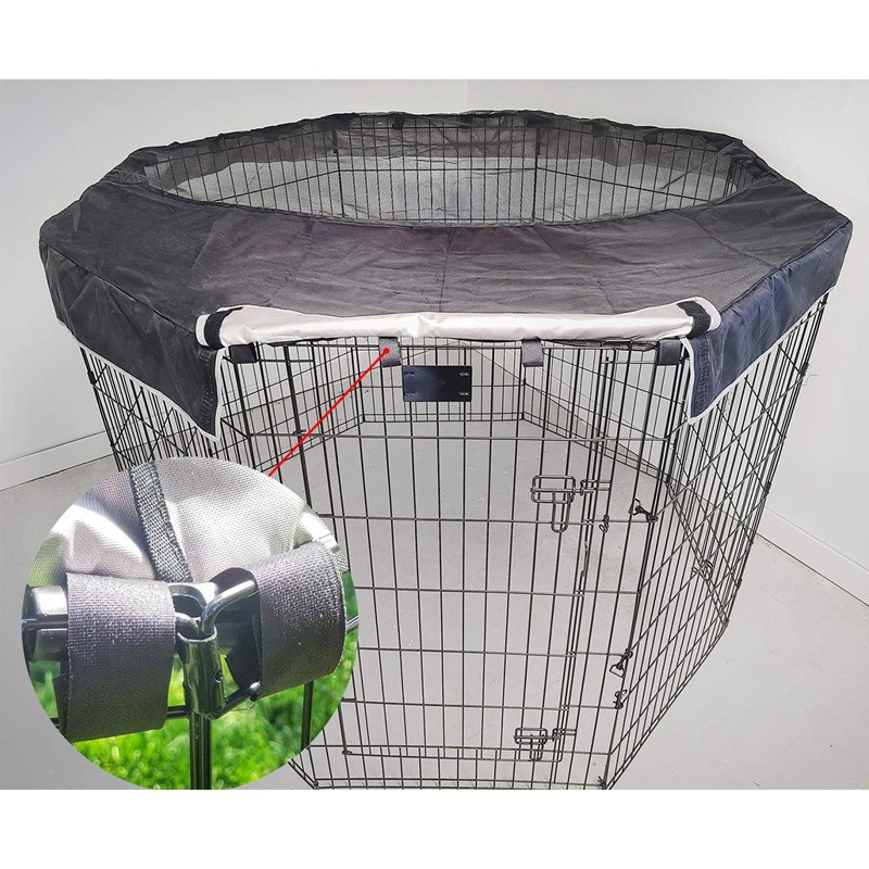 跨境宠物围栏盖八边形狗笼顶盖宠物笼遮阳罩防水防晒围栏罩透气罩