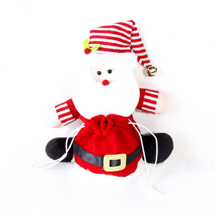 Nueva bolsa de regalo de dibujos animados de Navidad kindergarten niños bolsa de dulces Nochebuena muñeca de Navidad con cordón bolsa de manzana