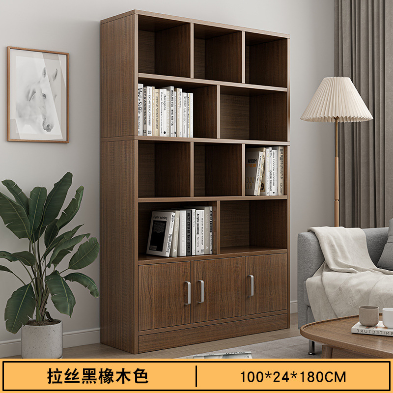 Estante de libros simple contra la pared sala de estar de oficinas multicapa almacenamiento de exhibición estante doméstico estante de libros de piso para estudiantes
