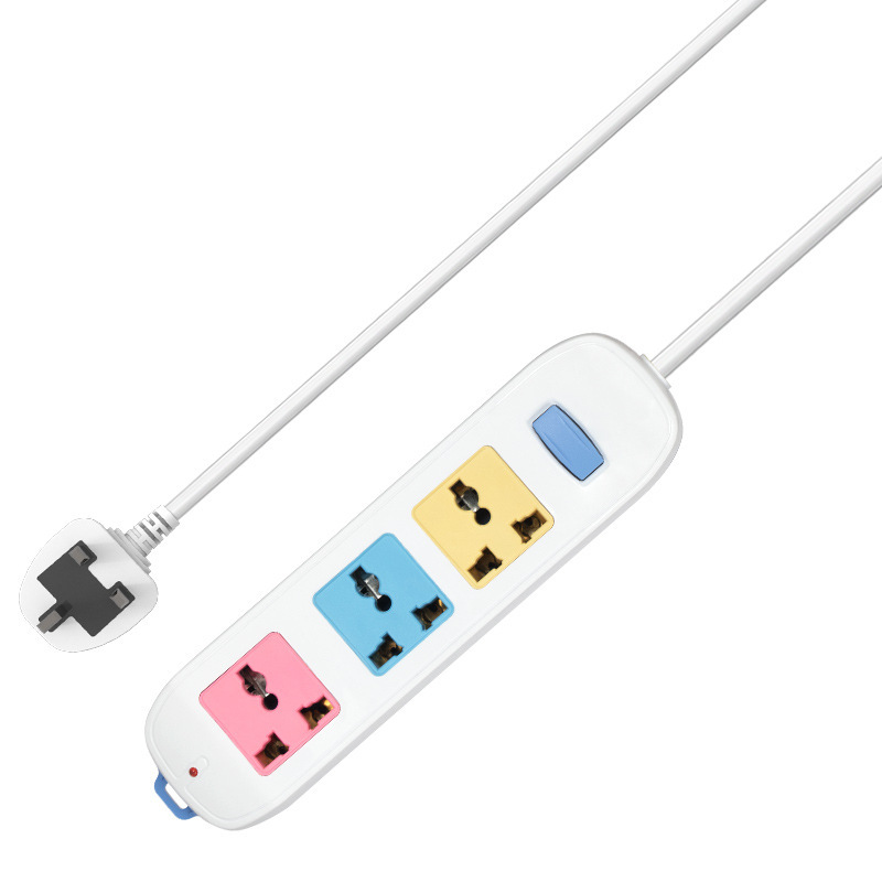 工厂直销带线2米插板排插延长线多功能国际通用孔插排插座接线板