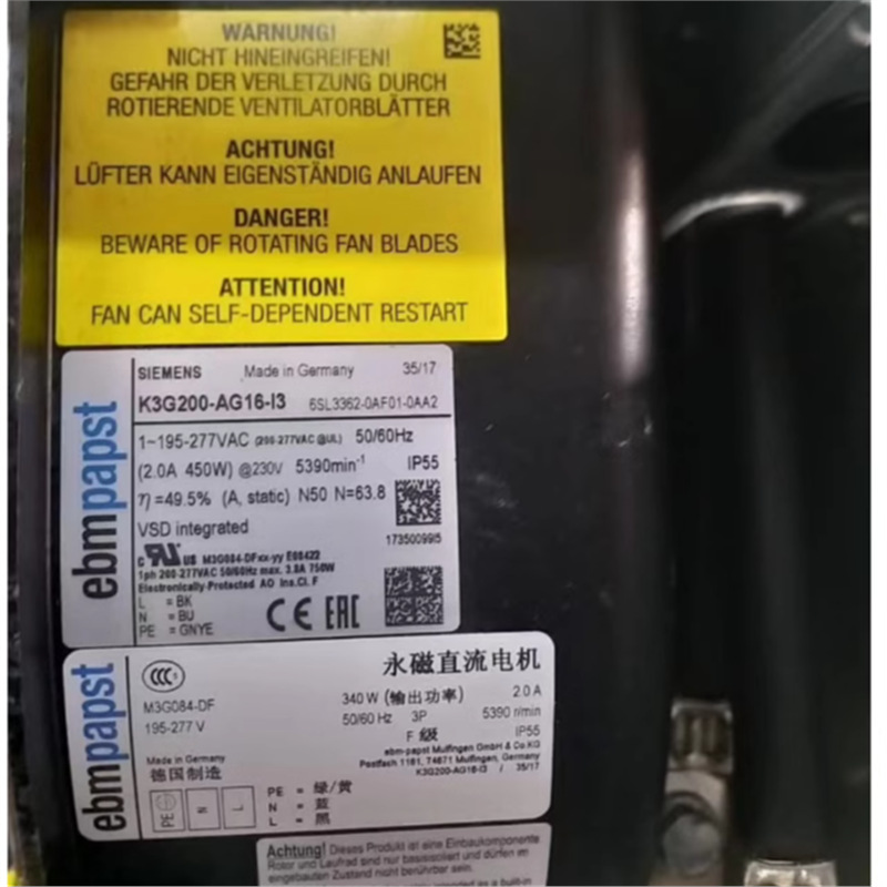 K3G200-AG16-13 1-195-277V 6SL3362-0AF01-0AA2永磁直流电机进口