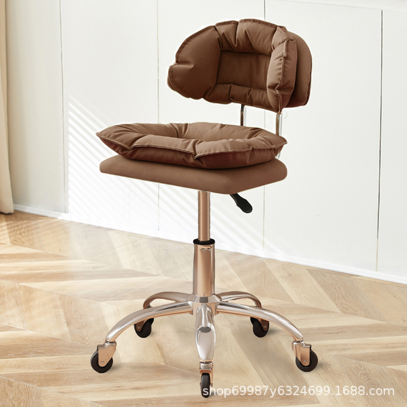 Silla de belleza, taburete especial para uñas y pestañas, respaldo de peluquería, silla elevable, taburete de tocador de dormitorio para niñas en casa