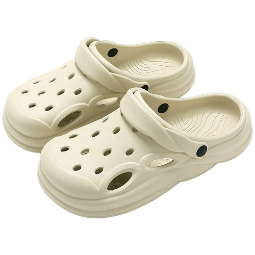 Women's summer outer wear  new thick-soled beach non-slip cute toe-toe slippers for men