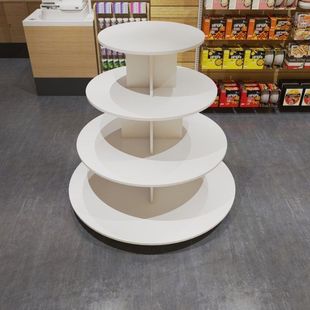 Round Display Rack Island Cabinet Display Counter Cosmetics Shoe Store Products Supermarket Shelves Mother and Baby Display Cabinet