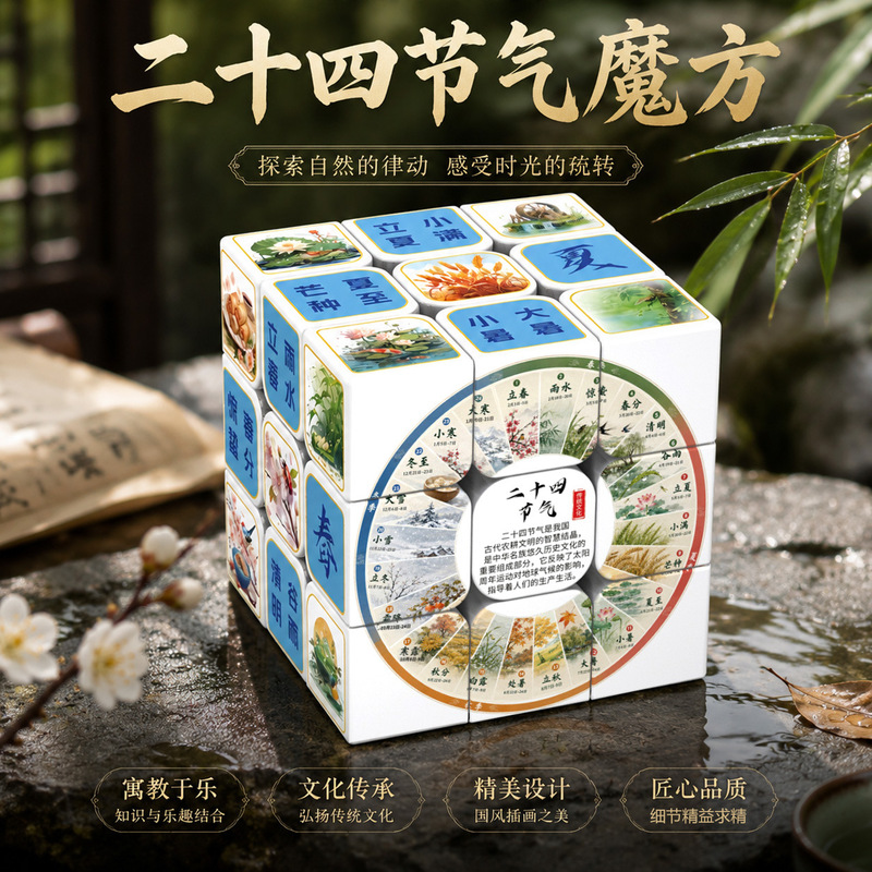 Twenty-Four Solar Terms Three-Level Creative Rubik's Cube Customized Educational Toy for Elementary and Middle School Students in Mathematics, Physics, and Chemistry Twenty-Four Solar Terms Three-Level Creative Rubik's Cube Customized Educational Toy for Elementary and Middle School Students in Mathematics, Physics, and Chemistry