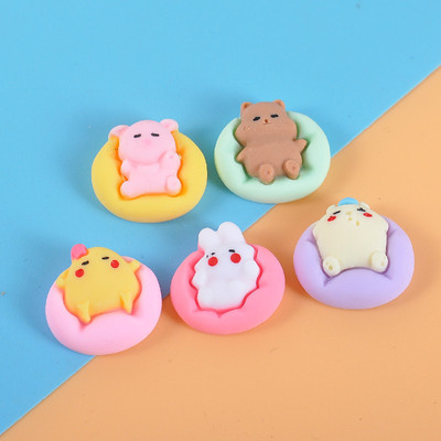 卡通豬豬抱枕 自制創意diy奶油膠手機殼文具盒冰箱貼發夾樹脂配件