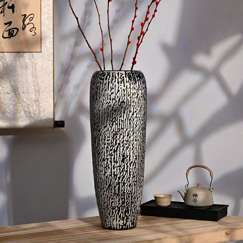 Nuevo super vasos grandes arreglos de flores retro creativo alojamiento residencial corteza hidropónica simple caña flor decoración de sala de estar