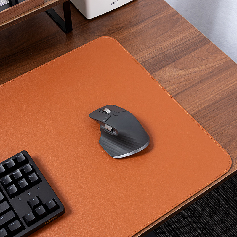 Suur nahast suur kontoriarvuti lauaarvuti kirjutusalus, üliõpilaslaud PU-hiirepadjaga_voghion.com