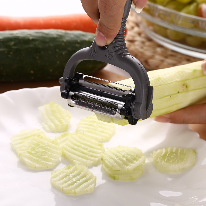 Mango de plástico raspador raspador raspador raspador cuchillo raspador cuchillo raspador de melón U-shaped gadget de cocina doméstica