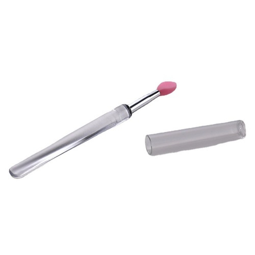 Portable carrying cover dustproof silicone lip brush sequined lip brush lipstick brush lipstick brush travel makeup brush