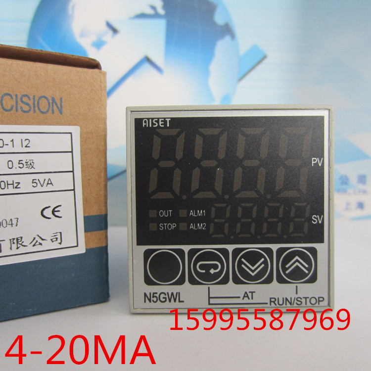 上海亚泰温控器N5GWL温控仪AISET N5GWL-6410-1 I2 4-20MA温控表