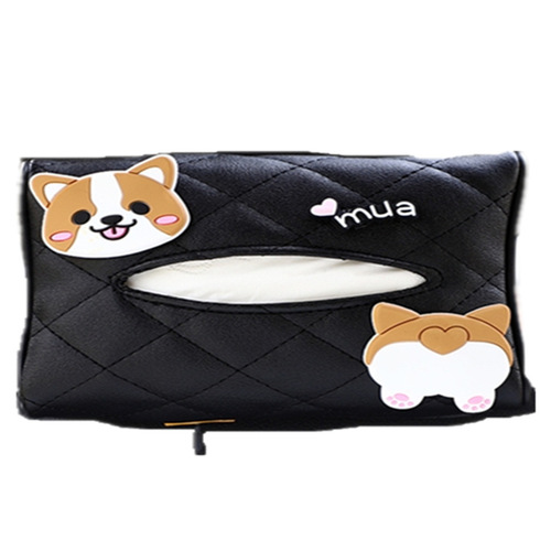 Car interior decoration cartoon hanging tissue box car sun visor armrest box seat back tissue box internet celebrity tissue box