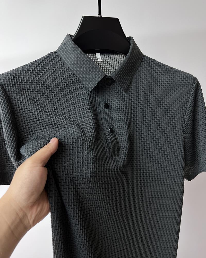 245g Weight Short Sleeve Sleeve Length Nylon Fabric Type Regular Top Length Casual Occasion Turndown Neckline Loose Fit Type Solid Color Pattern Summer Season Men's Gender Patchwork Design Simple Style Style Men's Solid Color Simple Style Turndown Short Sleeve Loose Men's T-shirt 2