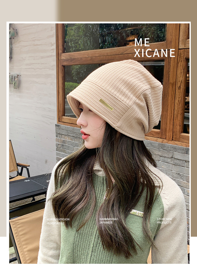 Gebreide beanie muts voor dames warme wintermuts mode accessoire_voghion.com