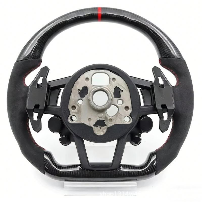 Factory Direct Sales Suitable for Audi R8 Model Steering Wheel, Compatible with A4L B9/A5/Carbon Fiber Modification Upgrade