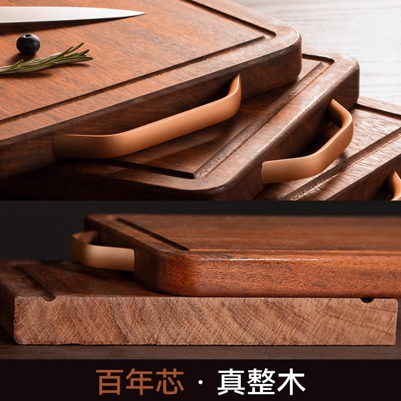 Tablero de verduras de madera integral de madera doméstica restaurante cocina antifungal antibacteriano doble cara madera sólida tablero de corte de verduras tablero de corte resistente al desgaste